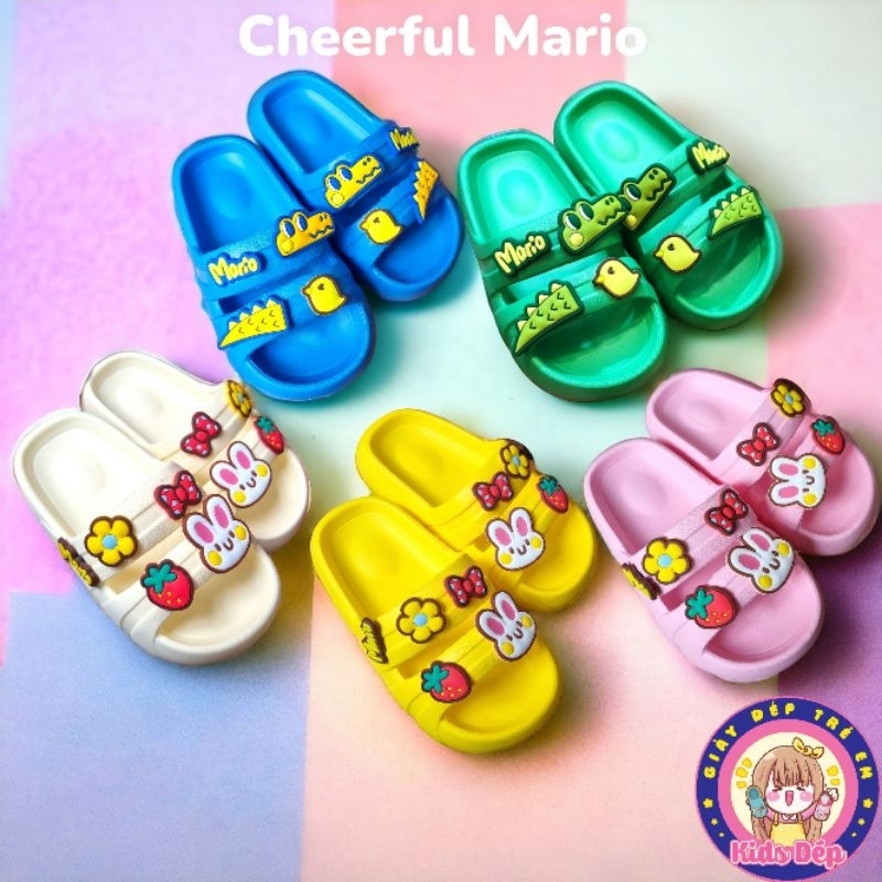 Dép quai ngang CHEERFUL MARIO HJ-6601 cho bé trai bé gái 3-10 tuổi