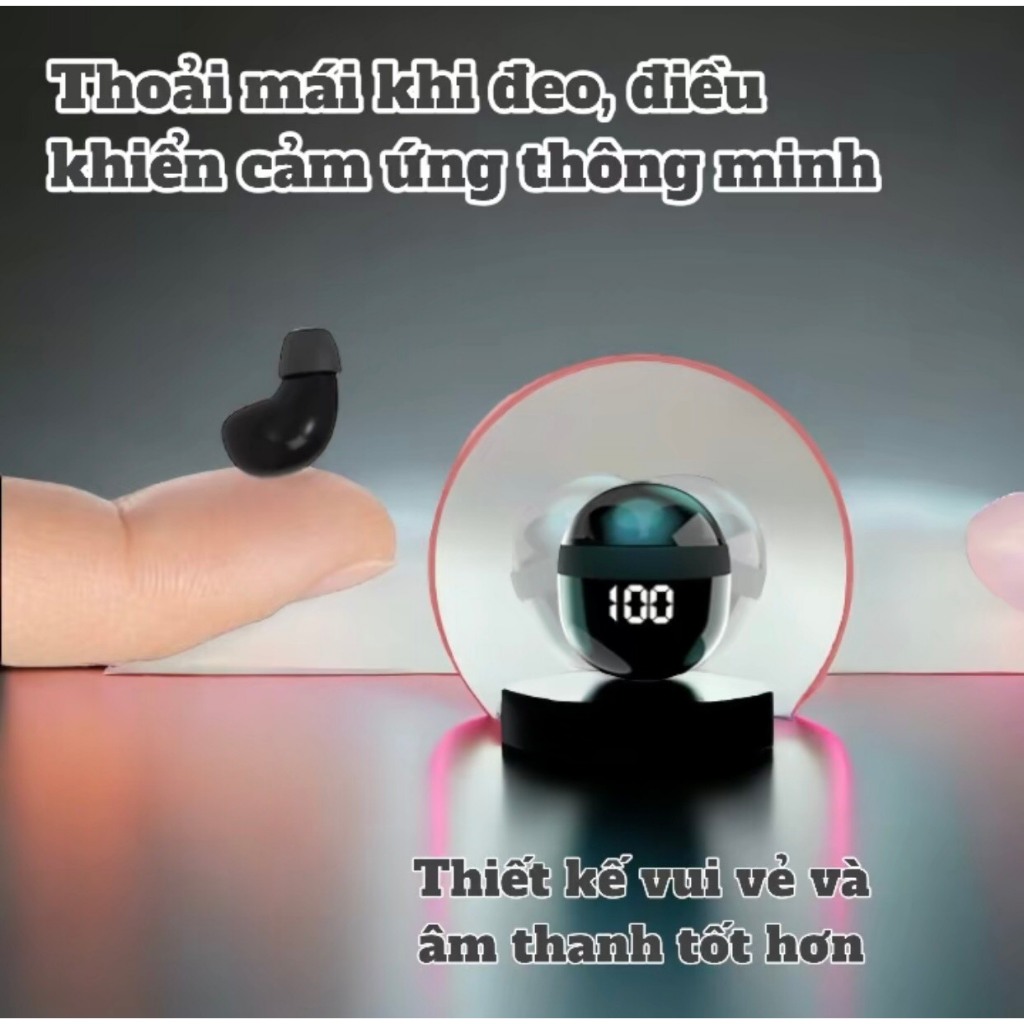 (Bộ kép mini T8/2025) Tai nghe bluetooth SK18 mini siêu nhỏ đeo ngủ giảm ồn chống nước IPX5 cảm ứng chạm pin 4h nhét tai | BigBuy360 - bigbuy360.vn