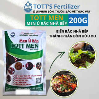 (Combo 2 gói) Men vi sinh TOTT MEN ủ rác nhà bếp thành phân bón gói 200g