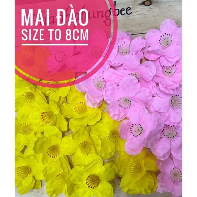 HOA MAI ĐÀO SIZE TO 8CM