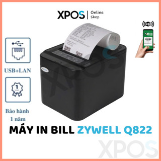 Máy in hoá đơn ZYWELL ZY-Q822 USB+LAN - Máy in bill kết nối máy tính, điện thoại... Mới 100%