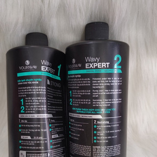 1 cặp Uốn lạnh Yourway 1000ml Strong dùng cho tóc khỏe
