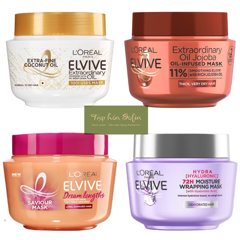 Kem ủ dưỡng tóc Loreal Elvive Hair Mask 300ML - hàng UK