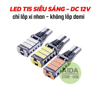LED xi nhan T15 T10 45SMD lắp cho xi nhan DC12v MAX Sáng