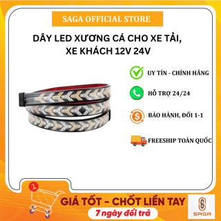 Dây led xương cá xe tải, xe khách... điện 12v và 24v