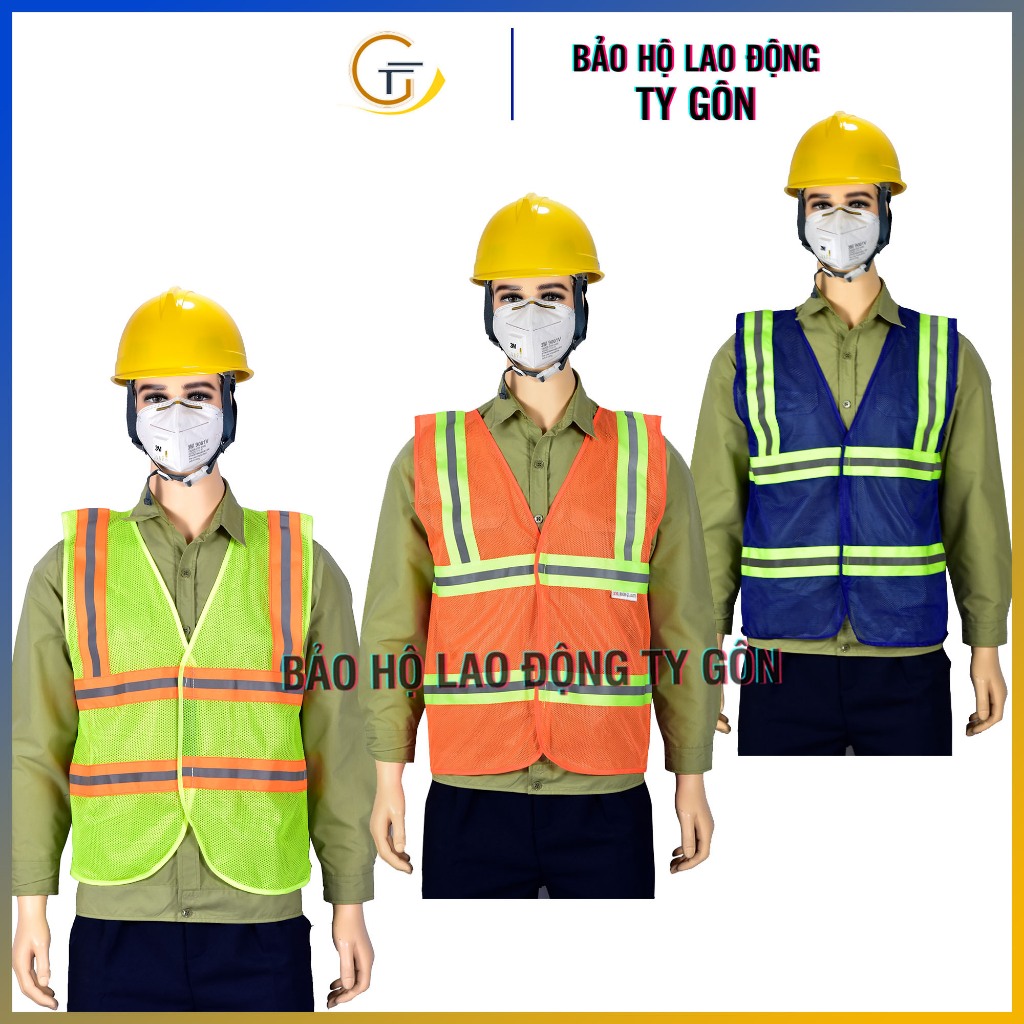 Áo phản quang 3M, áo lưới phản quang dán xé