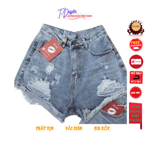 quần short jean nữ RÁCH 2 BÊN 546.009
