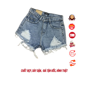 quần short jean nữ RÁCH 2 BÊN 546.009