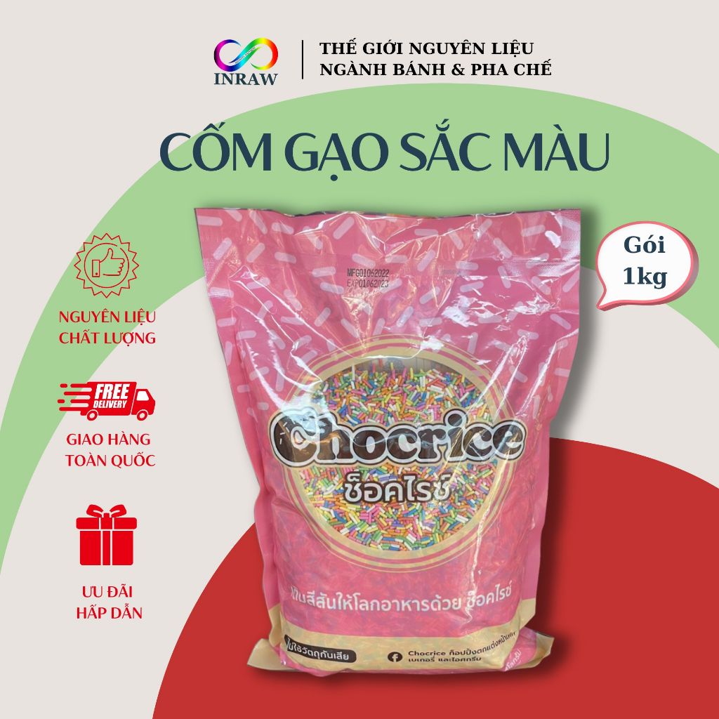 Cốm Gạo Sắc Màu Chocrice (Thái Lan) gói 1kg