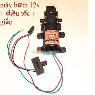 máy bơm nước mini 12v áp lực cao - (bơm tăng áp Việt nhật 12v + chuyển ống 8mm)