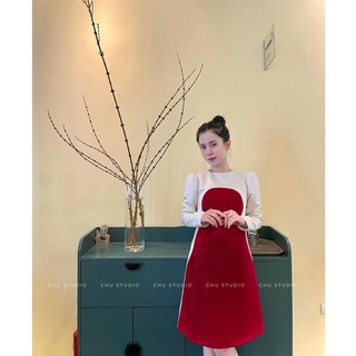 𝓒𝓲𝓷𝓭𝔂 𝓓𝓻𝓮𝓼𝓼 Đầm Thiết Kế Chữ A Basic Sang Trọng