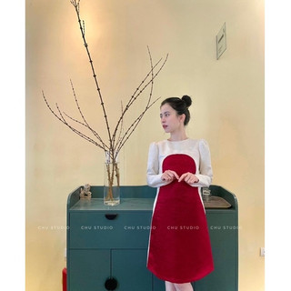 𝓒𝓲𝓷𝓭𝔂 𝓓𝓻𝓮𝓼𝓼 Đầm Thiết Kế Chữ A Basic Sang Trọng