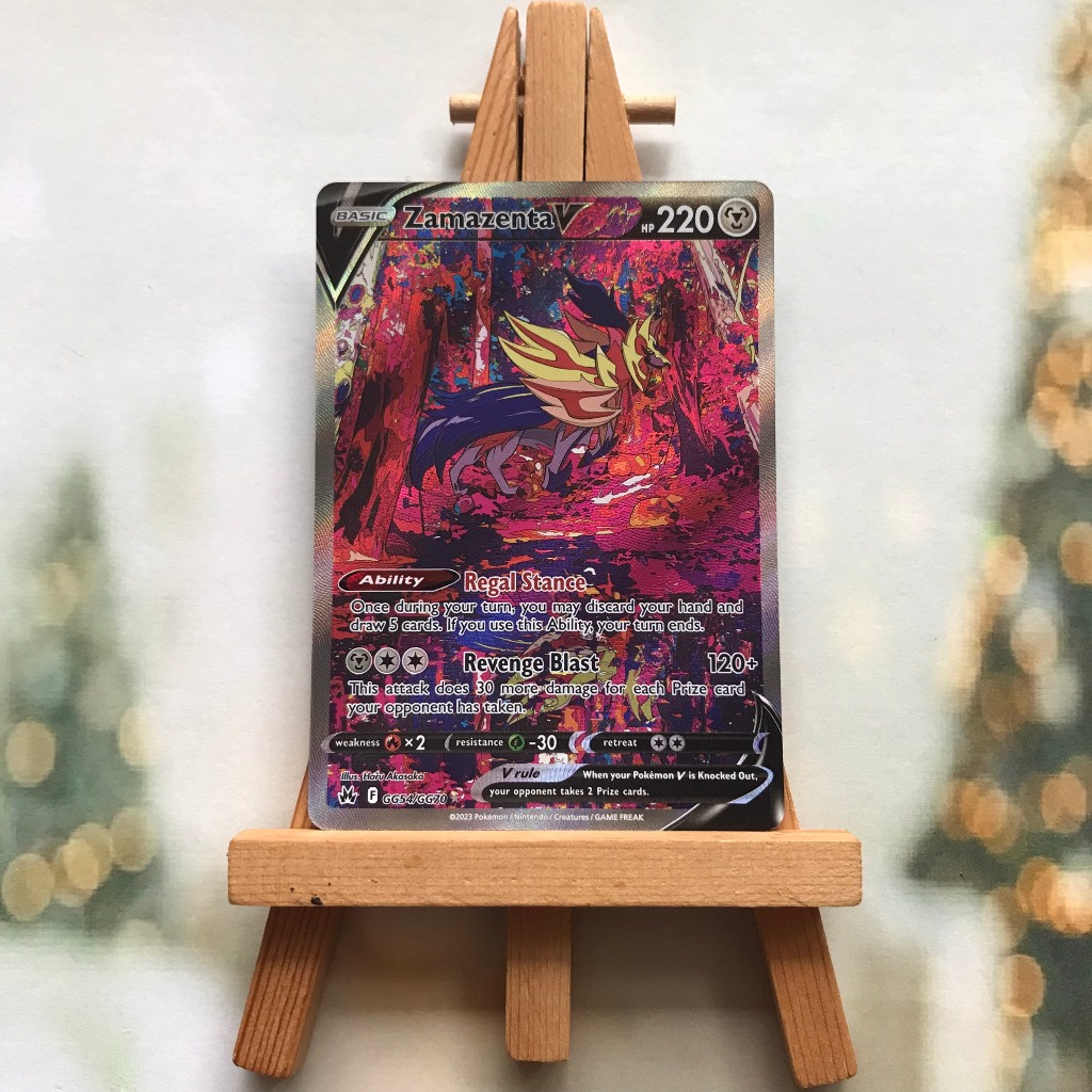 Thẻ hình Pokemon Zamazenta V GG54/GG70 - Lá bài Crown Zenith Ultra Rare tiếng Anh