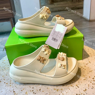 [Full Box] Cross Đế Cao 7CM - Cross Sandal Nữ Đế Cao, tặng kèm sẵn Charm 3D