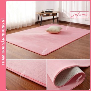  Thảm lông trải sàn phòng khách sofa - thảm cho bé Nhung Nỉ màu Hồng 