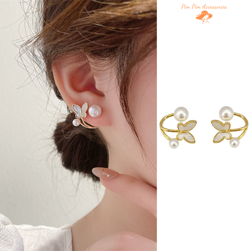 Bông tai nữ hồ điệp cá tính phong cách Hàn Quốc khuyên tai dễ thương phụ kiện trang sức