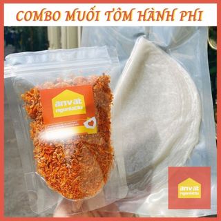 (CÓ BƠ) COMBO BÁNH TRÁNG MUỐI RUỐC HÀNH PHI (200G BÁNH TRÁNG + 100G MUỐI HÀNH PHI+ 100G BƠ VÀNG)