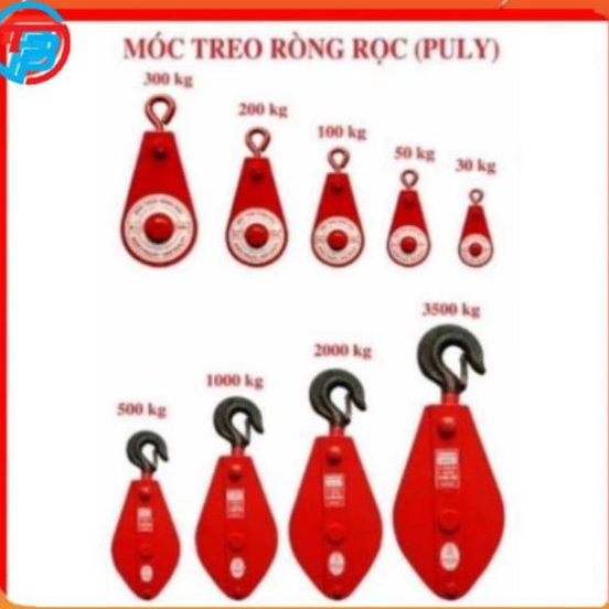 Ròng Rọc Treo Cáp 30kg - 50kg - 100kg - 200kg cáp thép Thái Bình Vina