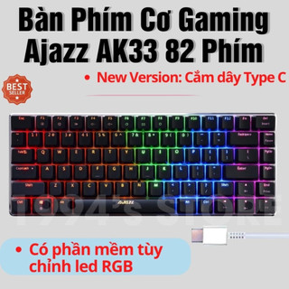  FREESHIP Bàn Phím Cơ Ajazz AK33 Led RGB - NEW VERSION - Type C - Phần mềm tùy chỉnh đèn Led RGB và Custom Macro các phím 