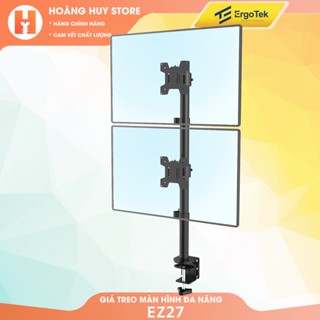 #M063 - Giá Treo 2 Màn Hình / Xếp Màn Trên - Dưới ErgoTek EZ27 17 - 27 Inch - Tay Treo Hai Màn Hình Tải Trọng 8Kg