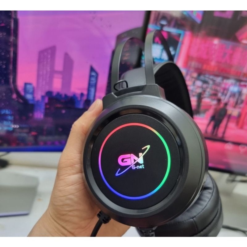 Tai nghe Gaming GNet GH5 7.1 cổng USB Mic Chống Ồn LED RGB - Mới Bảo hành Hãng 12 Tháng