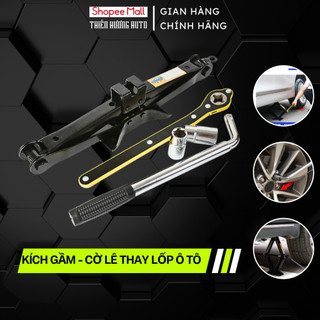 Bộ Kích Gầm Ô Tô - Bộ Nâng Gầm Ô TÔ Thay Lốp Cho Xe Hơi Có Đòn Bẩy Nâng Gầm Dễ Dàng Trọng Tải 2 Tấn  - TH OFFICIAL