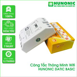 Công Tắc Thông Minh Wifi Hunonic Datic Basic 1 Kênh 500W Điều Khiển Thiết Bị Từ Xa Qua Điện Thoại