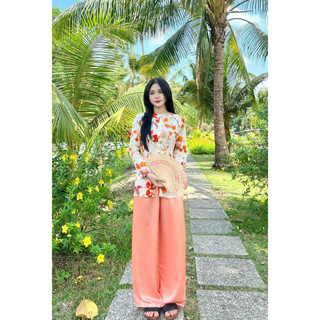 ÁO BÀ BA HOA GIÓ LỤA CAO CẤP