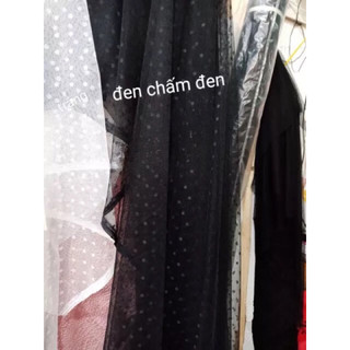 Vải voan lưới chấm bi