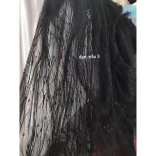 Vải voan lưới chấm bi