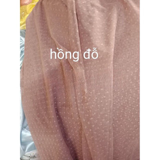 Vải voan lưới chấm bi