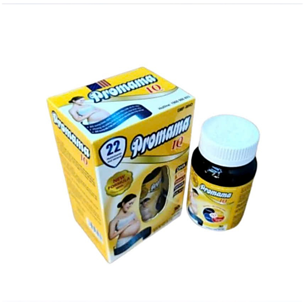 Viên uống  Vitamin Cho Mẹ Bầu Promama IQ- Hộp 30 viên bổ sung vitamin và dưỡng chất cần thiết cho phụn nữ mang thai