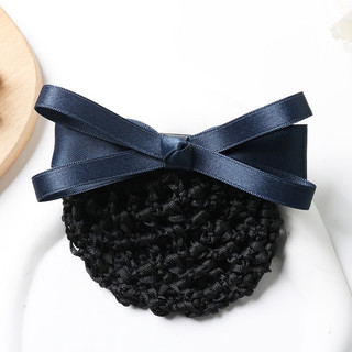 Kẹp búi lưới handmade nơ chéo màu xanh mực xinh xắn k15-M1