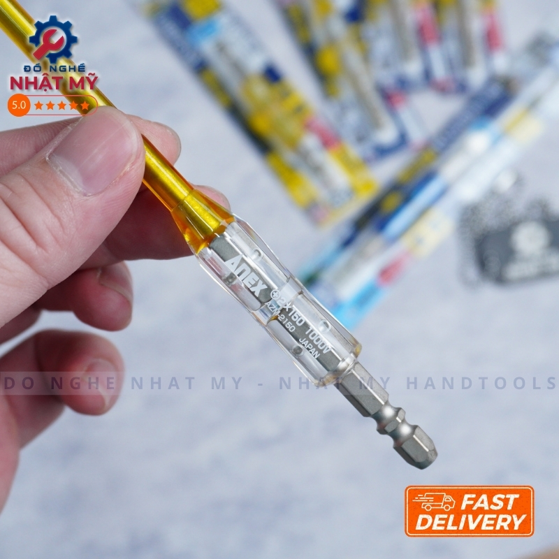 [Made in japan🇯🇵 ] Mũi bắn vít cách điện 1000V Ph1 Ph2 Anex AZM