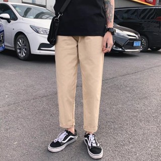 Quần kaki ống côn nam nữ ( ảnh thật) Tây âu óng xuông vải mềm mịn có túi dáng dài đi học công sở phong cách unisex DTB