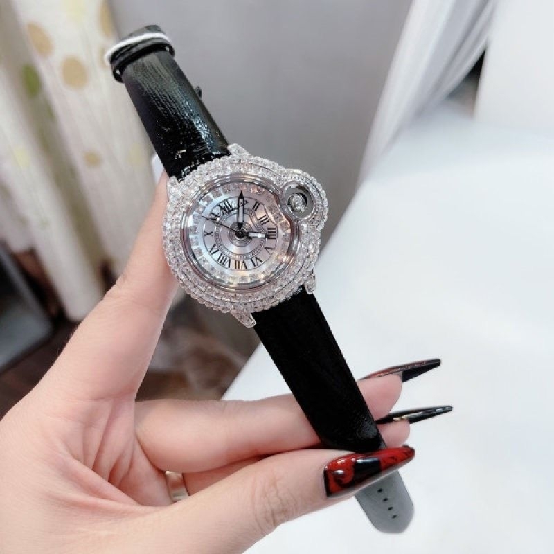 [Chính Hãng 100%] Đồng Hồ Nữ Melissa F1819 (1819) Máy Quart (Pin) Kính Khoáng Mặt Siz 36mm Dây Da Fu