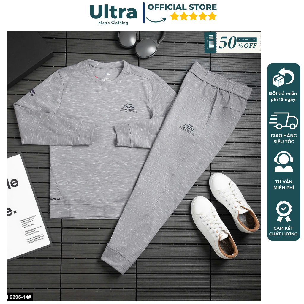 Bộ quần áo nỉ nam Adidas thu đông cao cấp, bộ nỉ nam thể thao mùa đông dày dặn hàng hiệu thiết kế 20