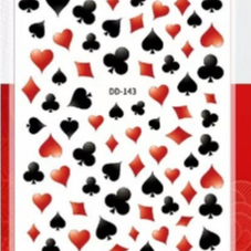 STICKER LÁ BÀI TRÁNG TRÍ MÓNG MÃ DD143