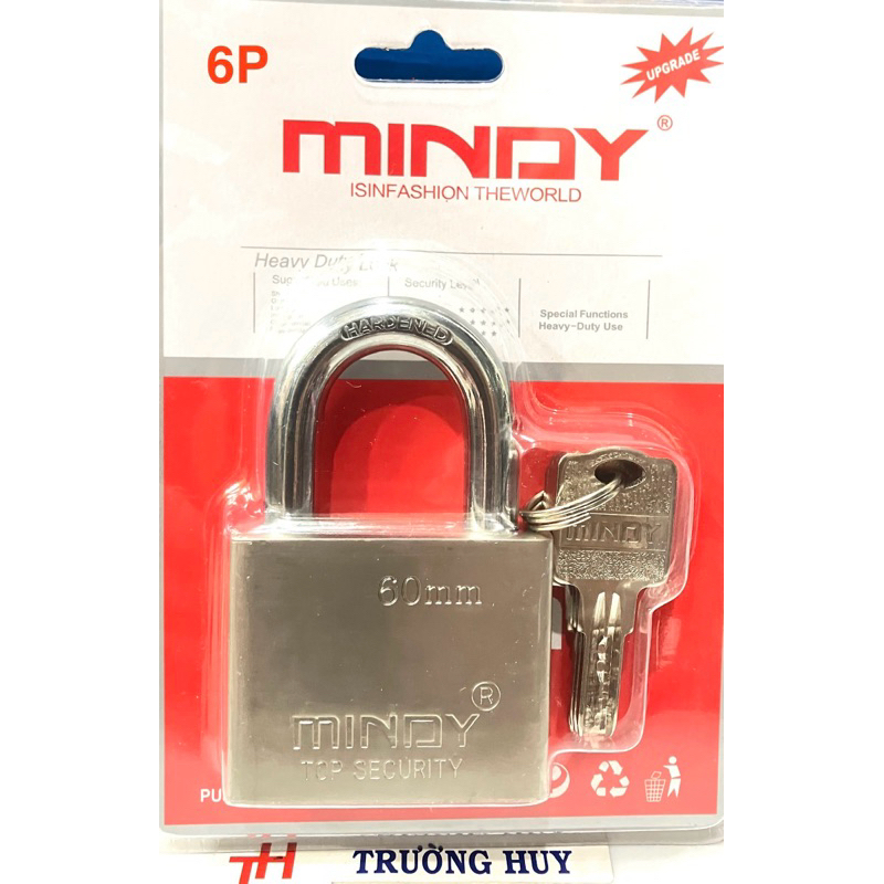 Mindy - Khoá bấm có chìa 6P dạng chìa muỗng tuổi thọ bền khoá bấm có chìa