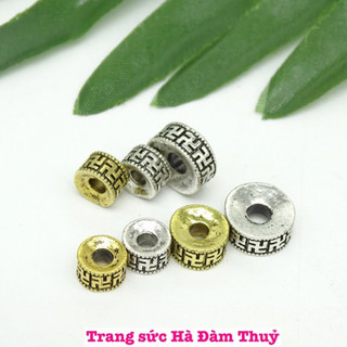 Charm chặn chữ Vạn mix vòng tay