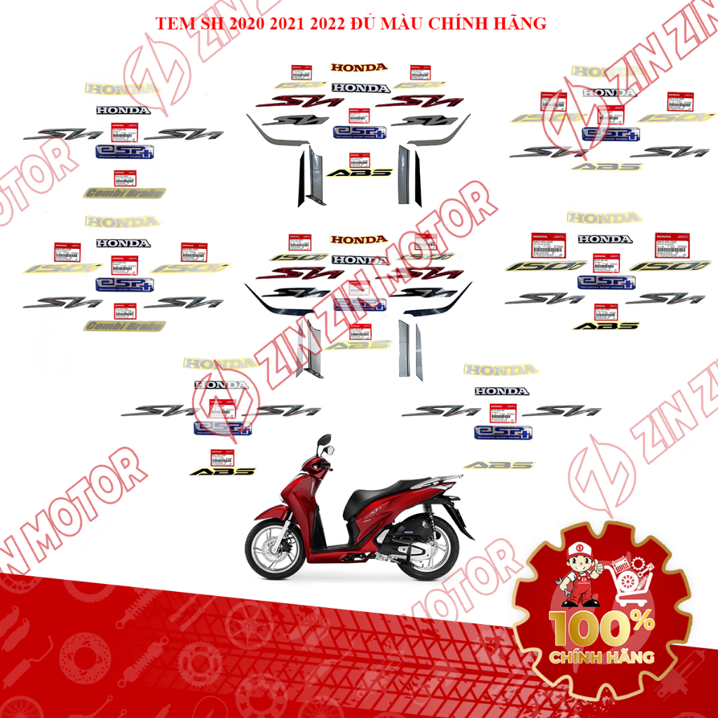 Tem Xe SH 2020 2021 2022, Tem SH 150i, Tem Xe SH 125i Chính Hãng - ZZM