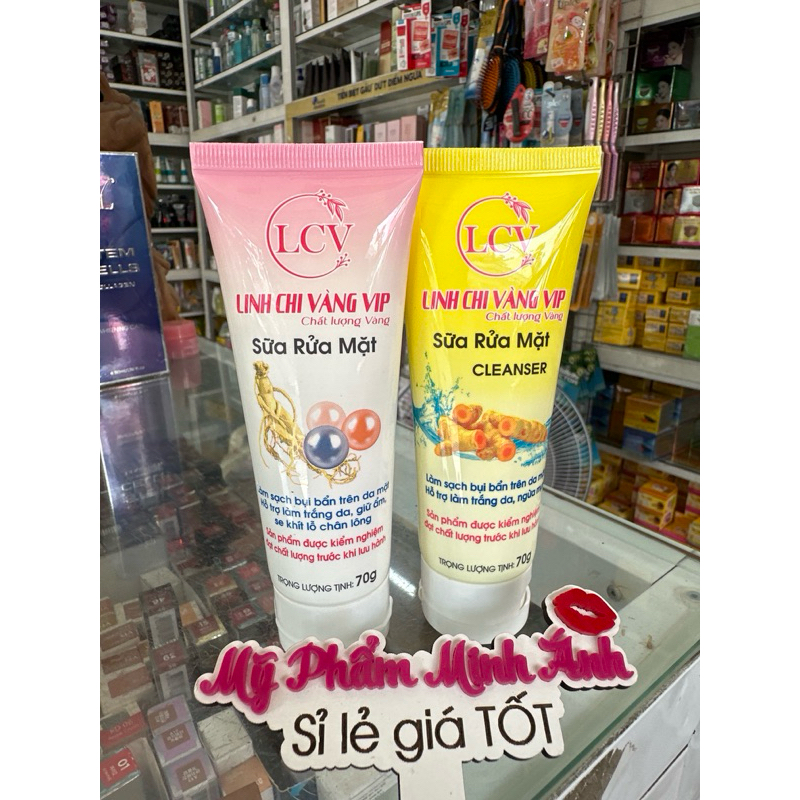 sữa rửa mặt linh chi vàng 70g ( chuẩn cty )
