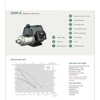 Bơm tăng áp biến tần PRODN CHM2-2Z (0.37KW-220V)