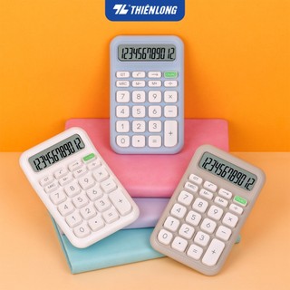  Máy tính văn phòng Thiên Long Flexio CAL-007 màn hình LCD - Màn hình 12 chữ số dành cho học sinh văn phòng cửa hàng 