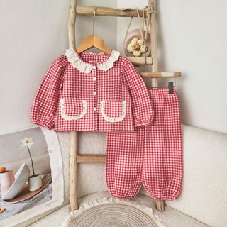 Pijama cho bé gái thu đông 2024 hapykids, chất thô cotton thấm hút mồ hôi tốt đồ ngủ cho bé từ 0-6 tuổi