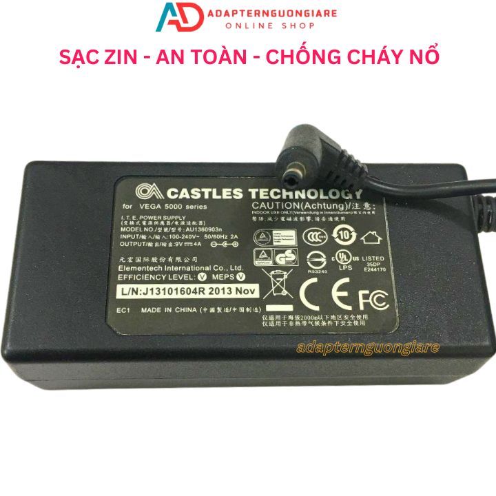 Adapter nguồn máy POS T1000 , sạc máy quẹt thẻ Pos Spectra T700 T1000 9v