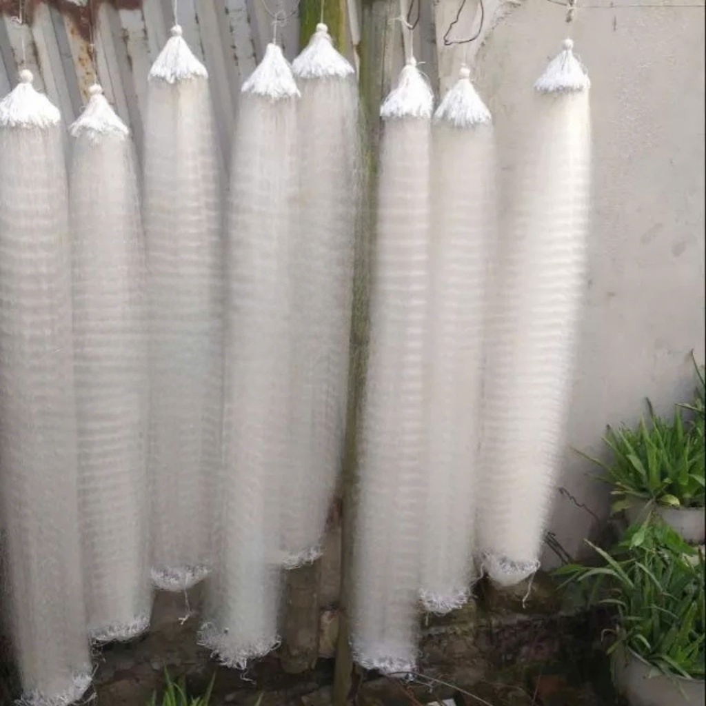 Lưới đánh cá 1 lớp then 2,5 cao1,2m dài 75 m bắt cá rô ,diếc ,rô phi