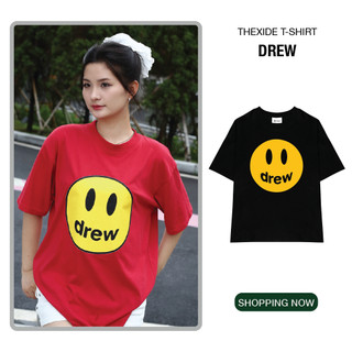 Áo thun The Xide unisex hình in DREW form rộng chất cotton 2 chiều co giãn định lượng 260gsm