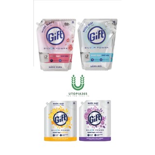 Nước giặt GIFT Nano bạc khử mùi hương nắng mới - nắng xuân - hương nước hoa AMBERY hổ phách - ELLIE ngọt ngào túi 3.6kg