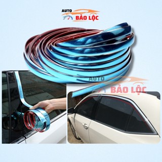 Cuộn 13M Nẹp Viền Trang Trí Chân Kính Ô Tô Mạ Crom Bản 1cm - 2cm - 3cm nẹp viền kính, cửa xe, badsok - Auto Bảo Lộc